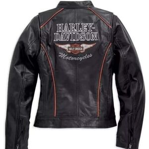 Womens Harley-Davidson Classic Black Leather Jacket
